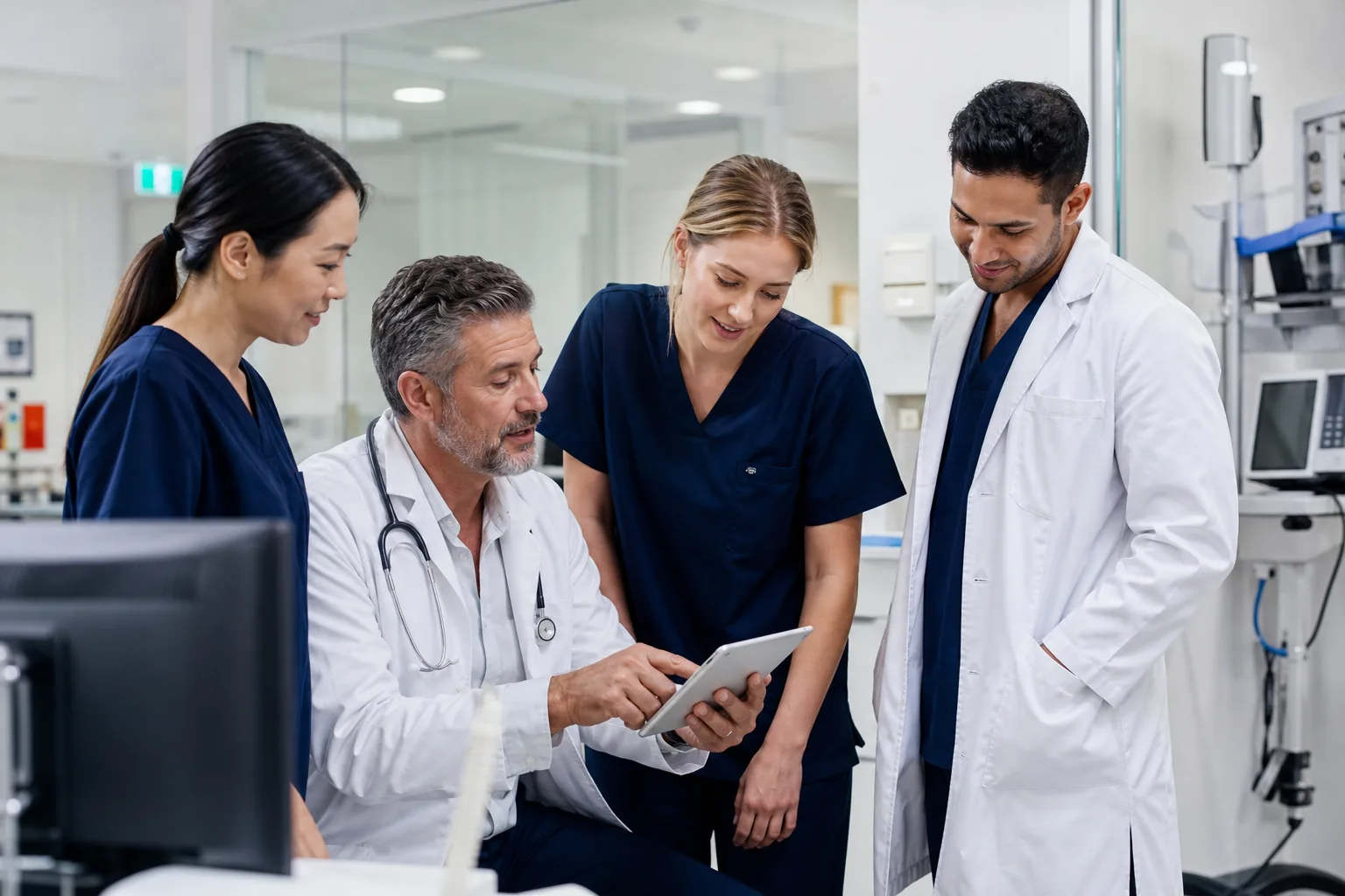 Australian healthcare workers in a modern medical clinic